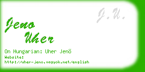 jeno uher business card